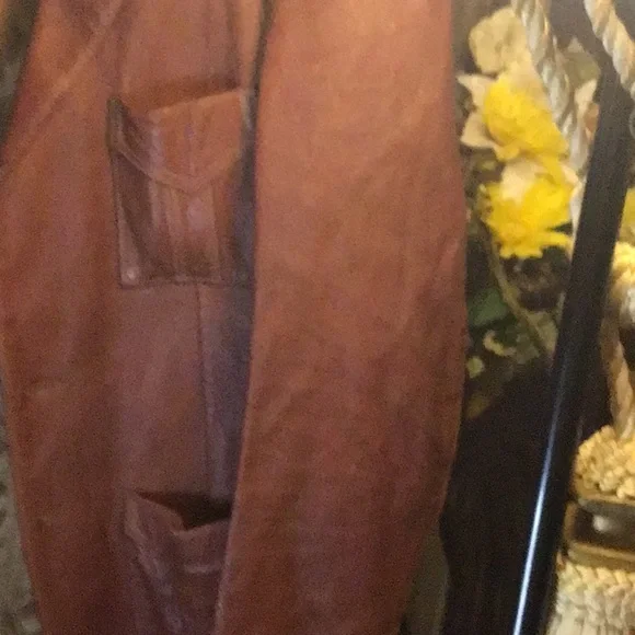 Men's Brown Leather Blazer by Angel Skin Leather by Grais